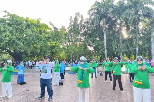 Pensiunan PNS Kota Palu Turut Meriahkan Car Free Day di Kabupaten Gorontalo